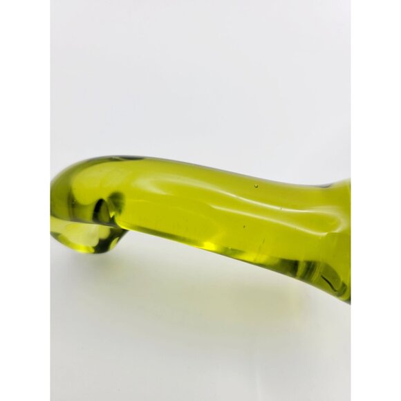 MCM Empoli Handblown Serving Bowl with Green Handle Great Vintage Piece - Picture 9 of 9